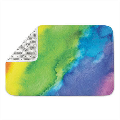Watercolor Rainbow LGBT Pride Print Indoor Door Mat
