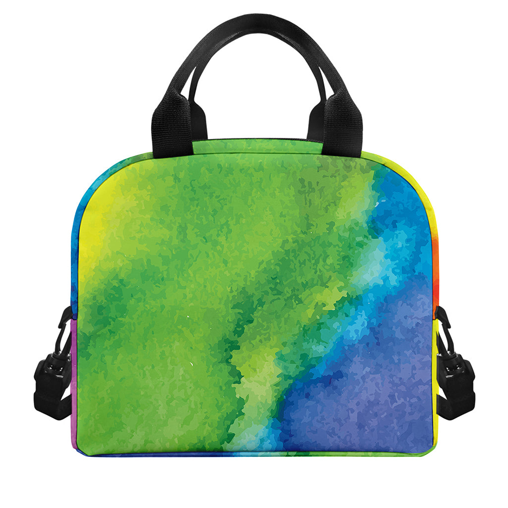 Watercolor Rainbow LGBT Pride Print Insulated Lunch Bag