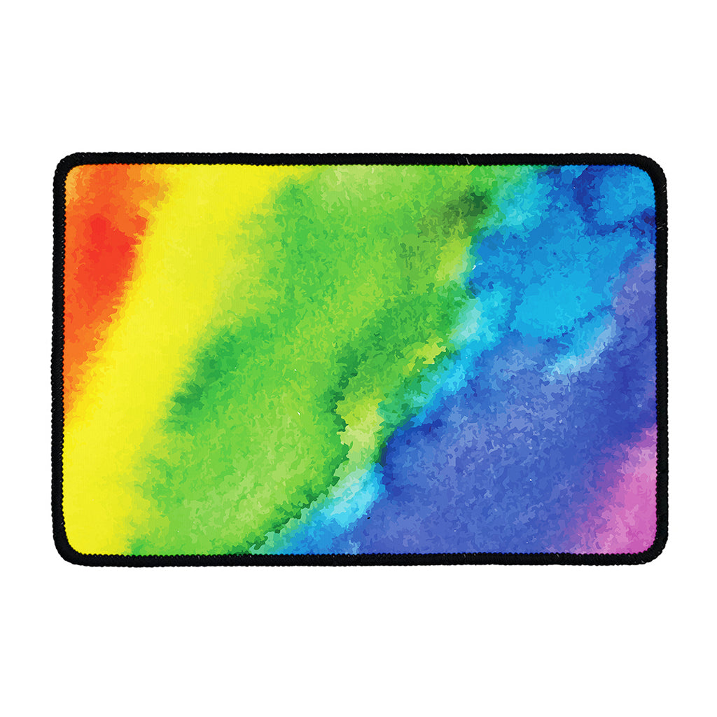 Watercolor Rainbow LGBT Pride Print Kitchen Mat