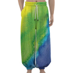Watercolor Rainbow LGBT Pride Print Lantern Pants
