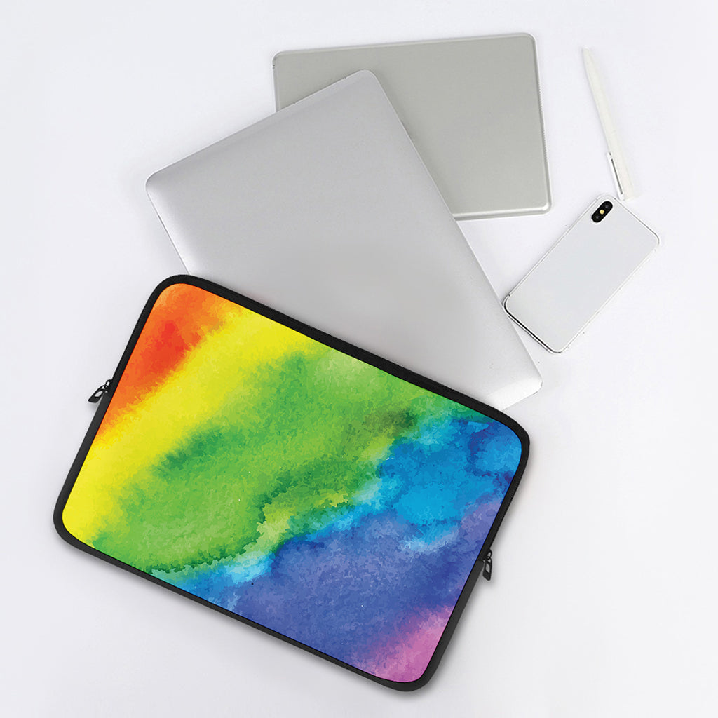 Watercolor Rainbow LGBT Pride Print Laptop Sleeve