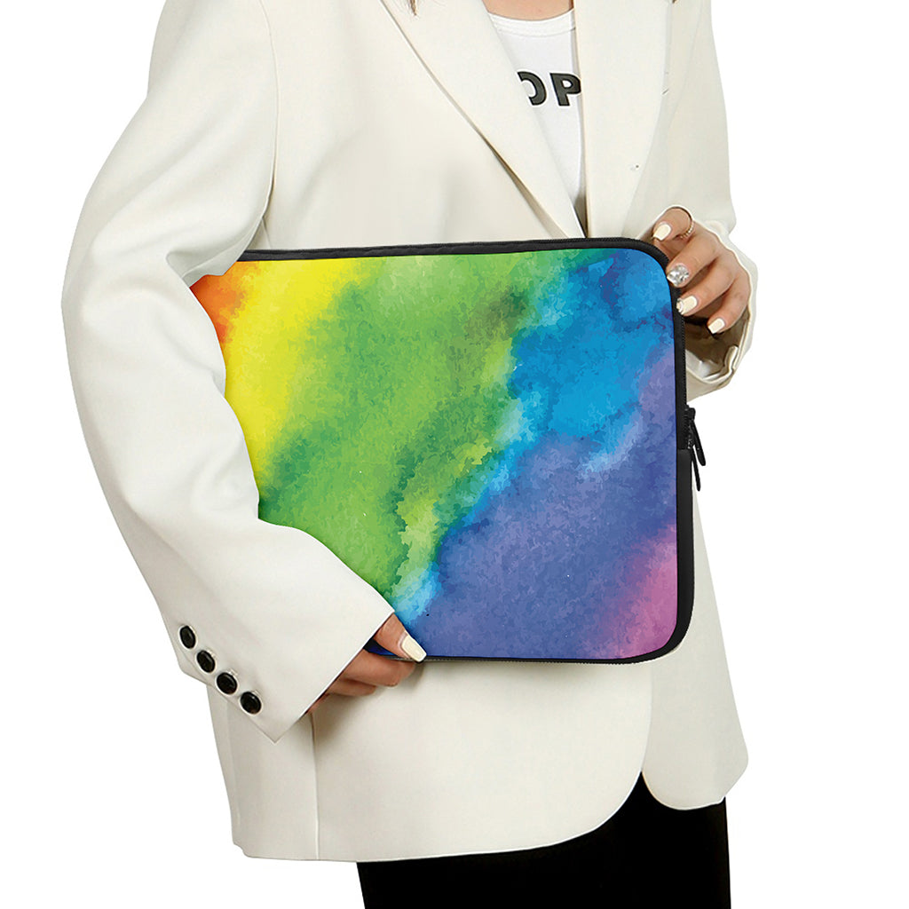Watercolor Rainbow LGBT Pride Print Laptop Sleeve