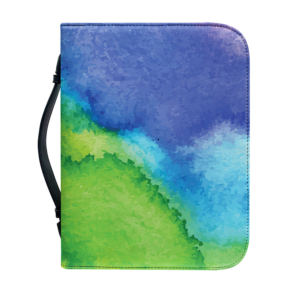Watercolor Rainbow LGBT Pride Print Leather Bible Cover
