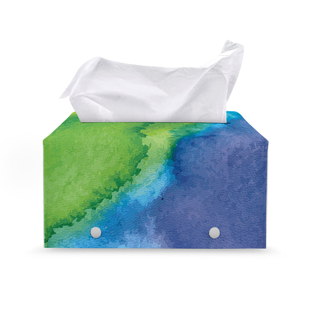 Watercolor Rainbow LGBT Pride Print Leather Tissue Box Cover