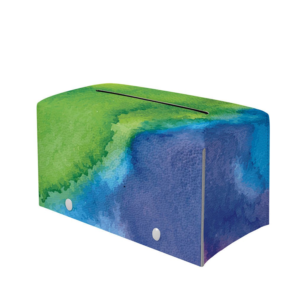 Watercolor Rainbow LGBT Pride Print Leather Tissue Box Cover