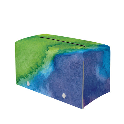 Watercolor Rainbow LGBT Pride Print Leather Tissue Box Cover