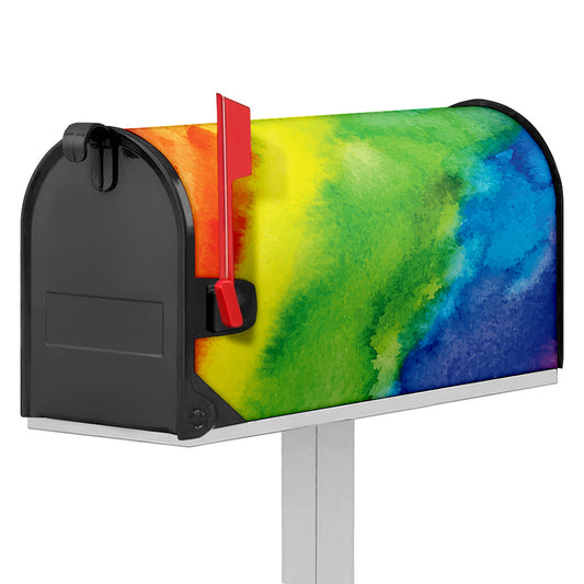 Watercolor Rainbow LGBT Pride Print Mailbox Cover