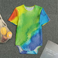 Watercolor Rainbow LGBT Pride Print Men's Bodysuit
