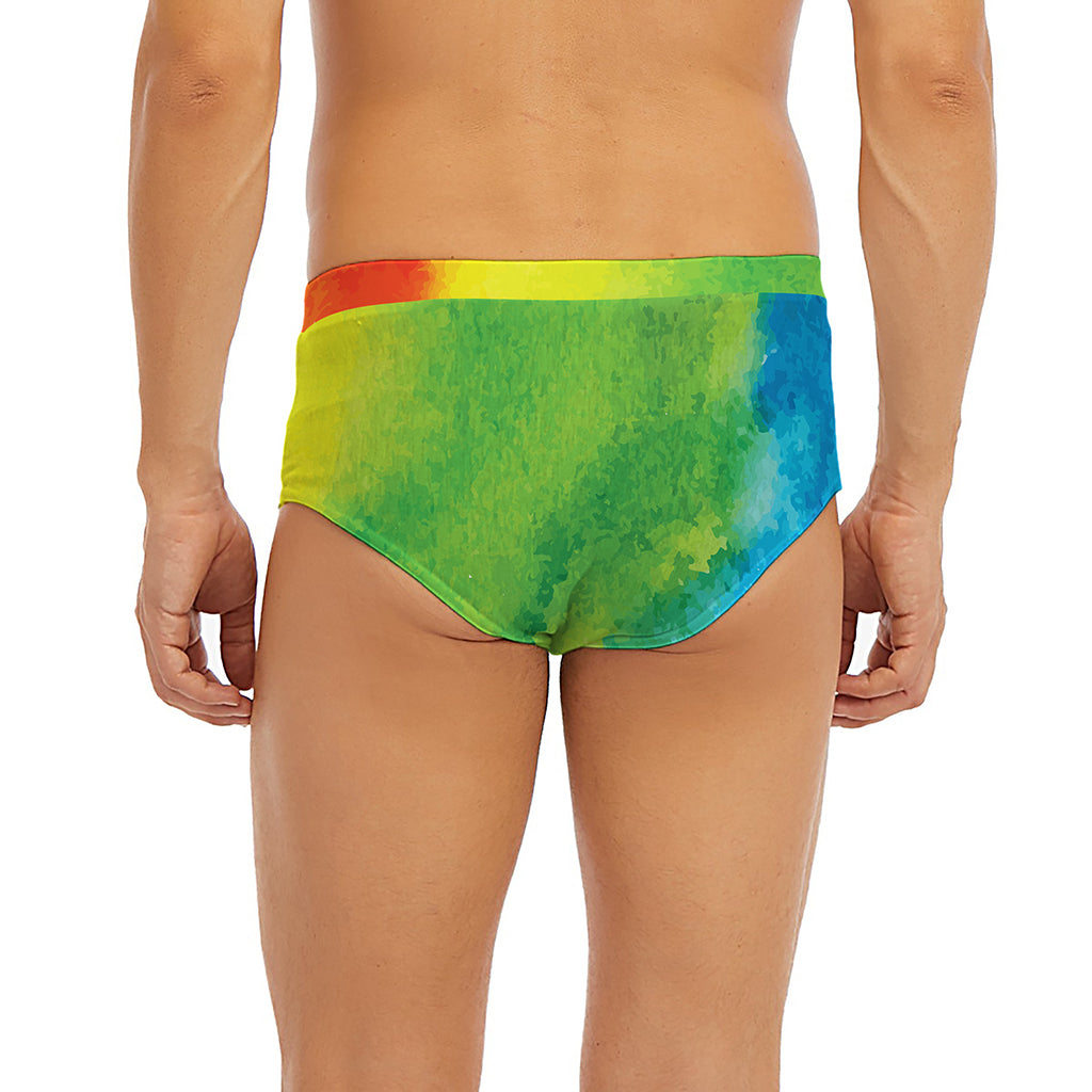 Watercolor Rainbow LGBT Pride Print Men's Briefs