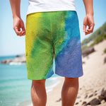Watercolor Rainbow LGBT Pride Print Men's Cargo Shorts