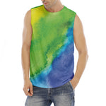 Watercolor Rainbow LGBT Pride Print Men's Fitness Tank Top