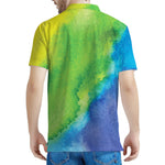Watercolor Rainbow LGBT Pride Print Men's Polo Shirt
