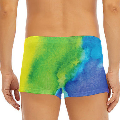 Watercolor Rainbow LGBT Pride Print Men's Short Boxer Briefs