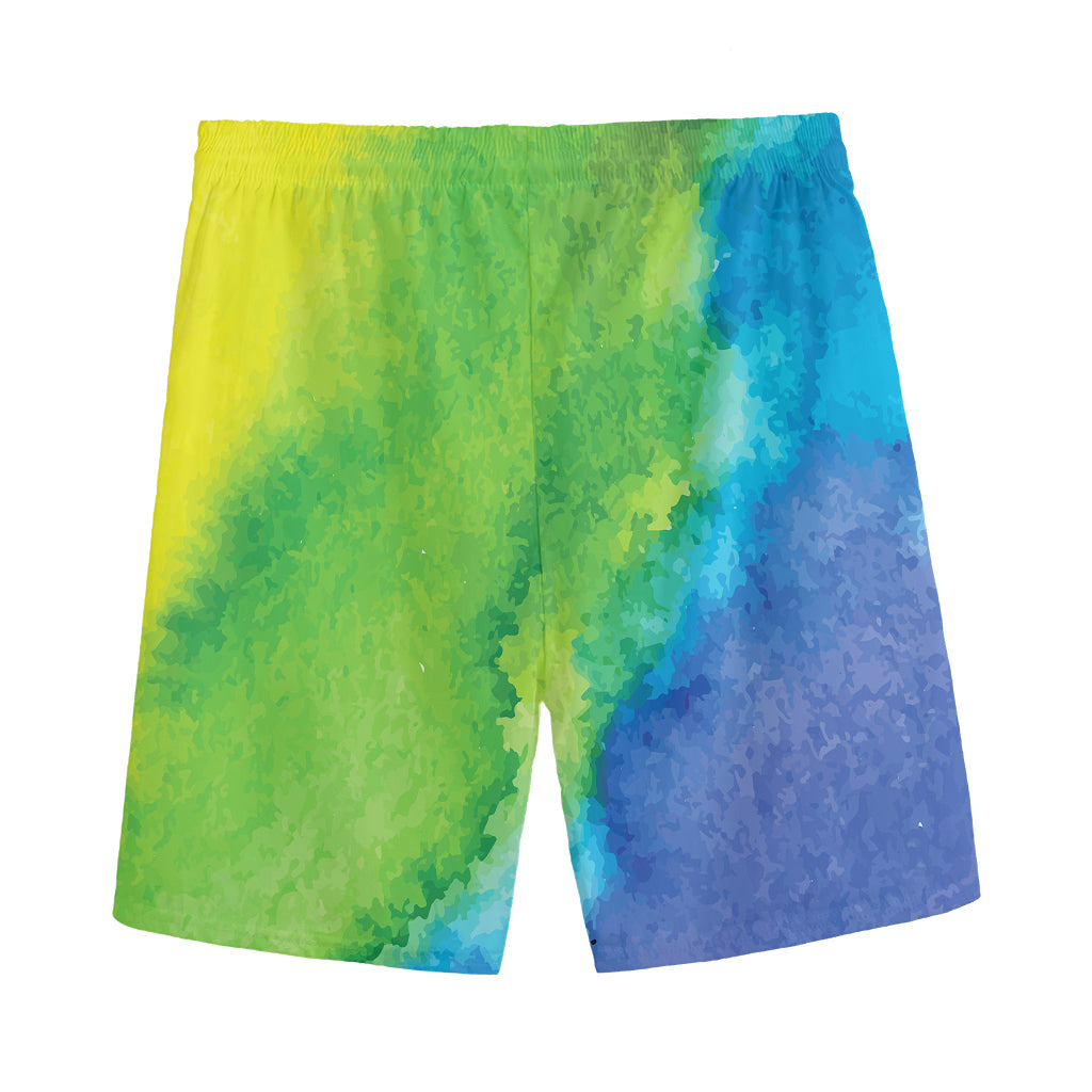 Watercolor Rainbow LGBT Pride Print Men's Sports Shorts