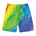 Watercolor Rainbow LGBT Pride Print Men's Swim Trunks