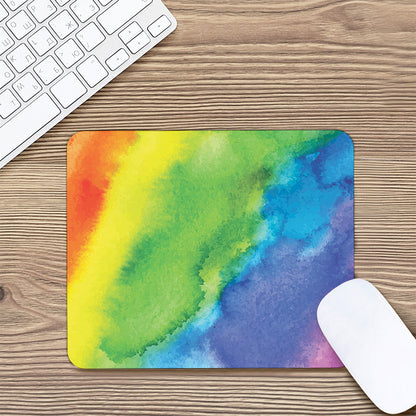 Watercolor Rainbow LGBT Pride Print Mouse Pad