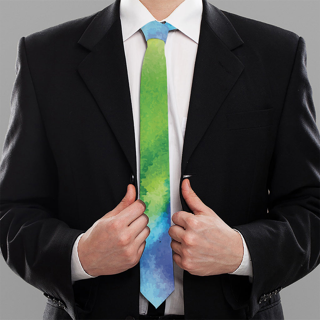 Watercolor Rainbow LGBT Pride Print Necktie