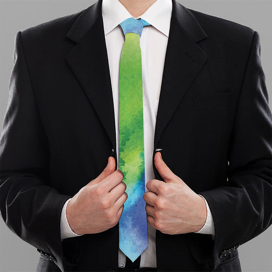 Watercolor Rainbow LGBT Pride Print Necktie