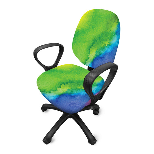 Watercolor Rainbow LGBT Pride Print Office Chair Cover