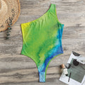 Watercolor Rainbow LGBT Pride Print One Shoulder Bodysuit