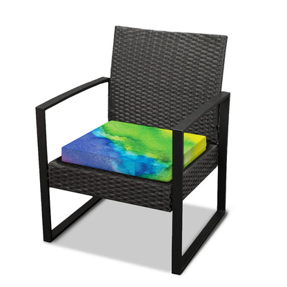 Watercolor Rainbow LGBT Pride Print Outdoor Seat Cushion Cover