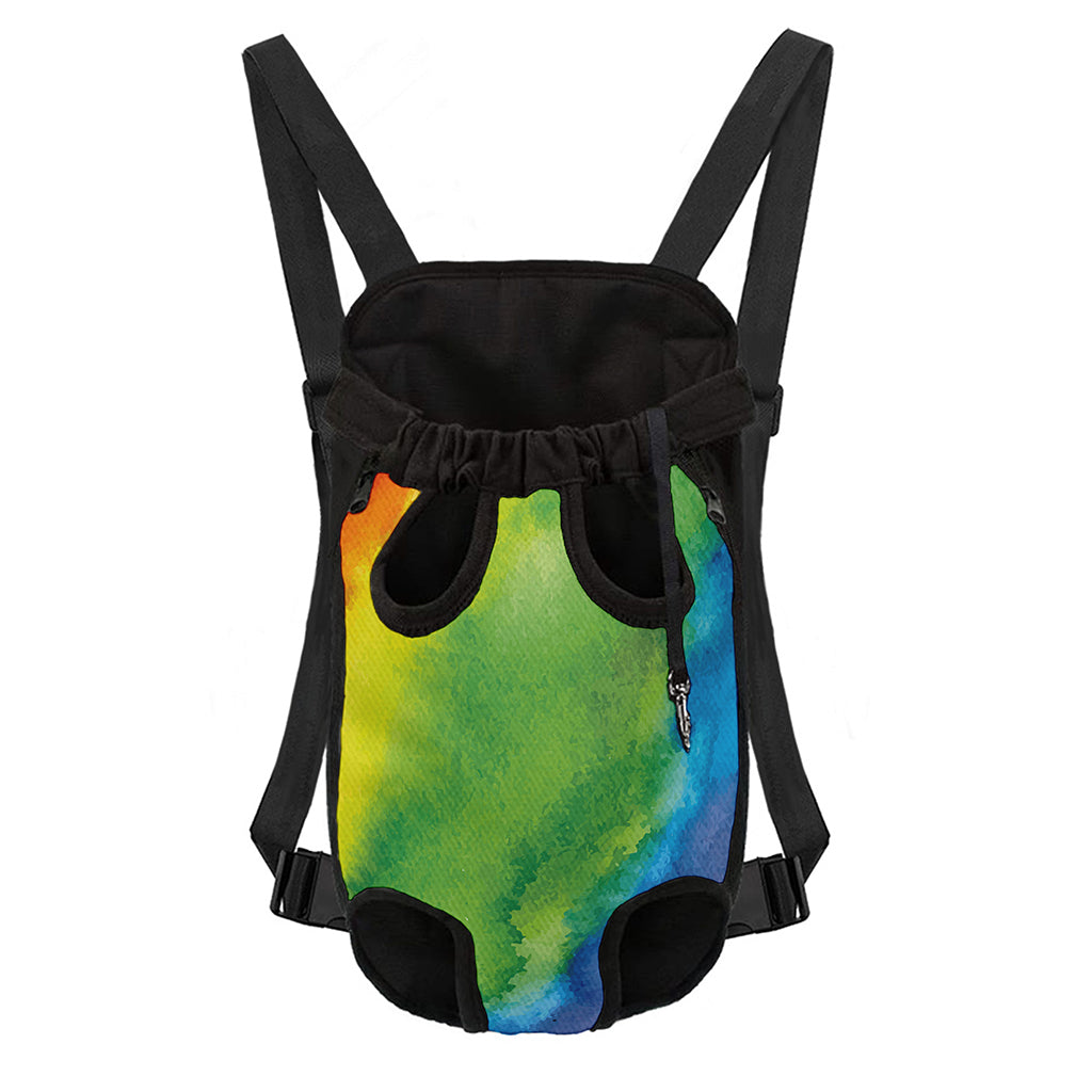 Watercolor Rainbow LGBT Pride Print Pet Carrier Backpack