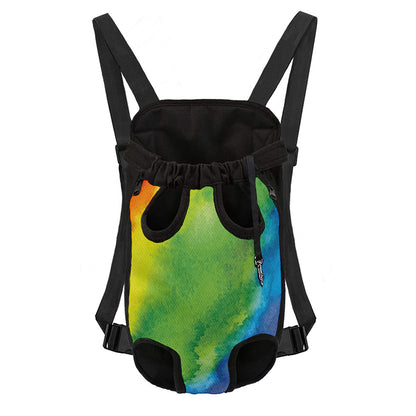 Watercolor Rainbow LGBT Pride Print Pet Carrier Backpack