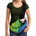 Watercolor Rainbow LGBT Pride Print Pet Sling Carrier