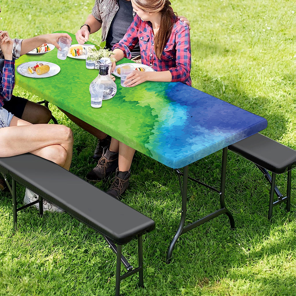 Watercolor Rainbow LGBT Pride Print Picnic Table Cover