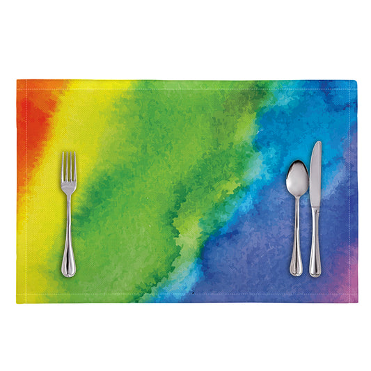 Watercolor Rainbow LGBT Pride Print Placemat