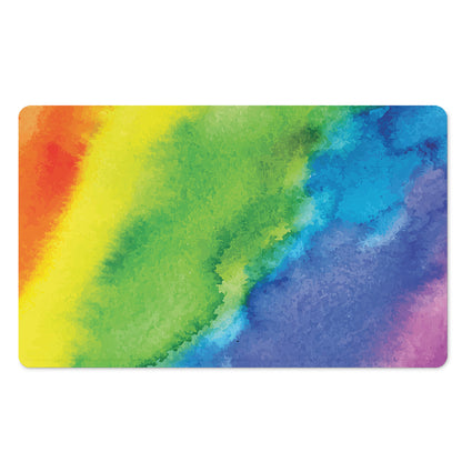 Watercolor Rainbow LGBT Pride Print Polyester Doormat