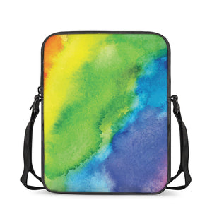 Watercolor Rainbow LGBT Pride Print Rectangular Crossbody Bag