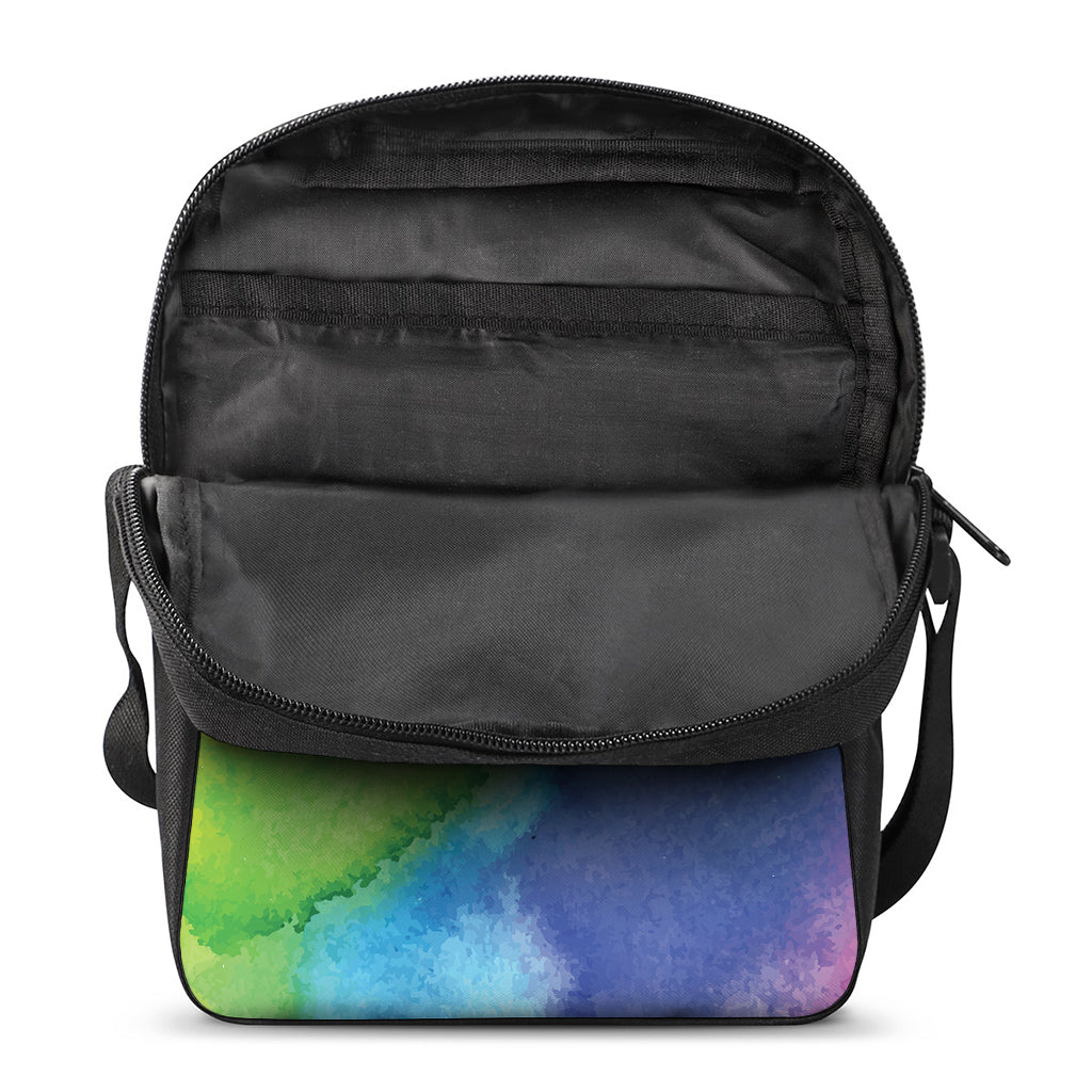 Watercolor Rainbow LGBT Pride Print Rectangular Crossbody Bag