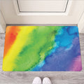 Watercolor Rainbow LGBT Pride Print Rubber Doormat