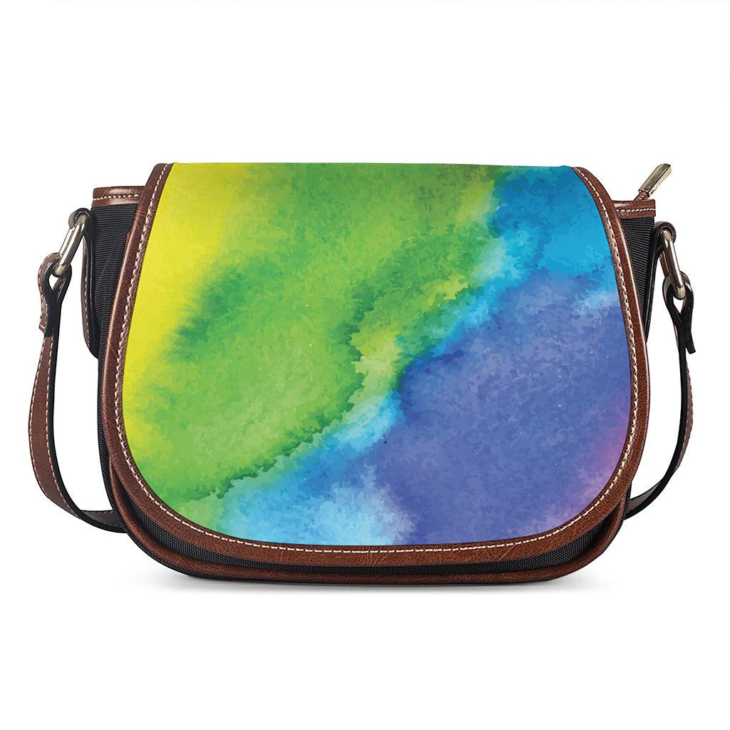 Watercolor Rainbow LGBT Pride Print Saddle Bag