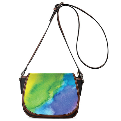 Watercolor Rainbow LGBT Pride Print Saddle Bag