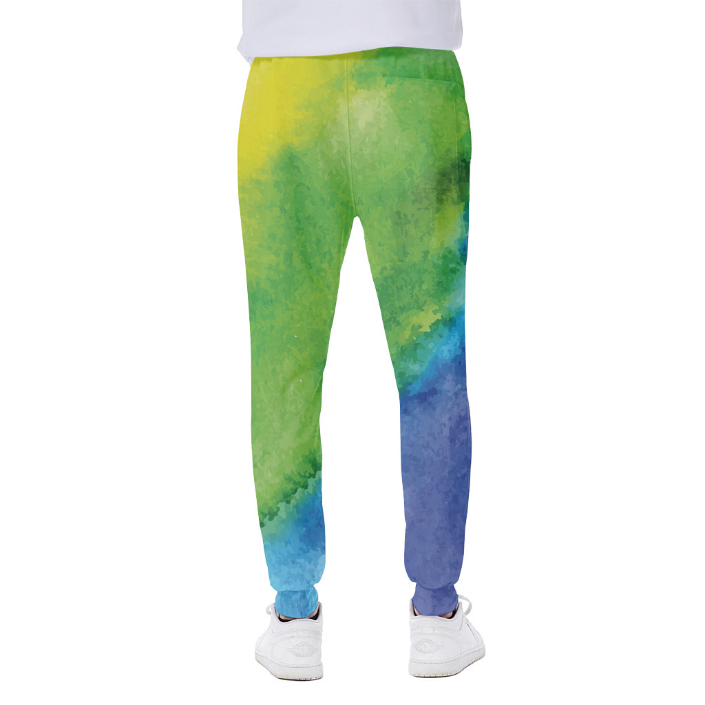 Watercolor Rainbow LGBT Pride Print Scuba Joggers