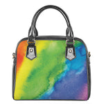 Watercolor Rainbow LGBT Pride Print Shoulder Handbag