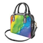 Watercolor Rainbow LGBT Pride Print Shoulder Handbag
