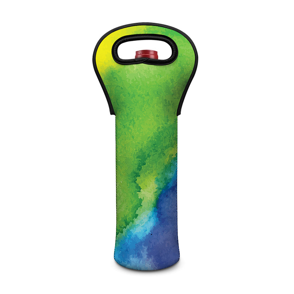 Watercolor Rainbow LGBT Pride Print Single Neoprene Wine Tote