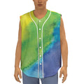 Watercolor Rainbow LGBT Pride Print Sleeveless Baseball Jersey