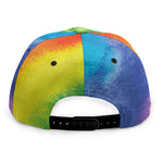 Watercolor Rainbow LGBT Pride Print Snapback Cap