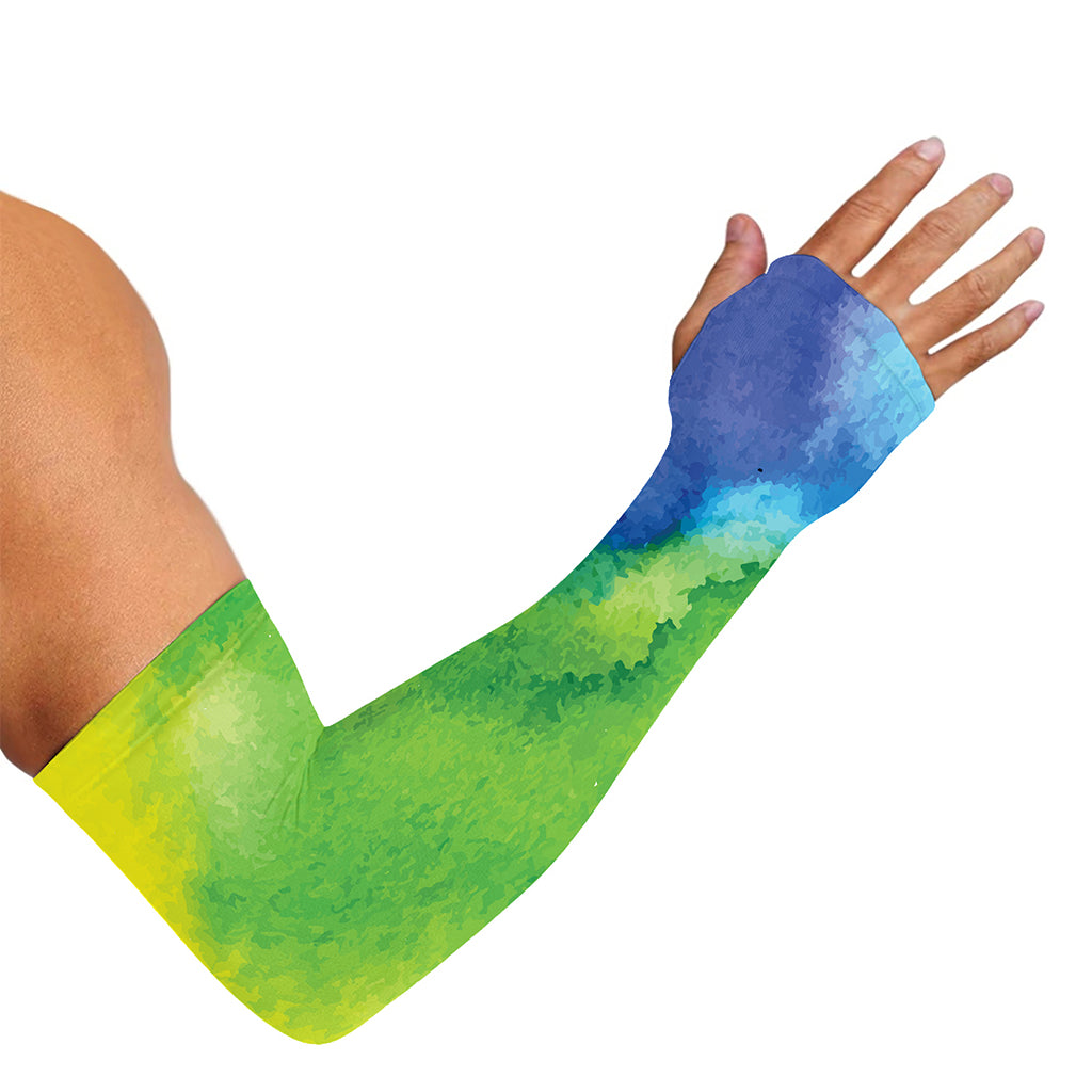 Watercolor Rainbow LGBT Pride Print Sun Protection Arm Sleeves