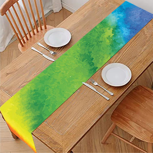 Watercolor Rainbow LGBT Pride Print Table Runner