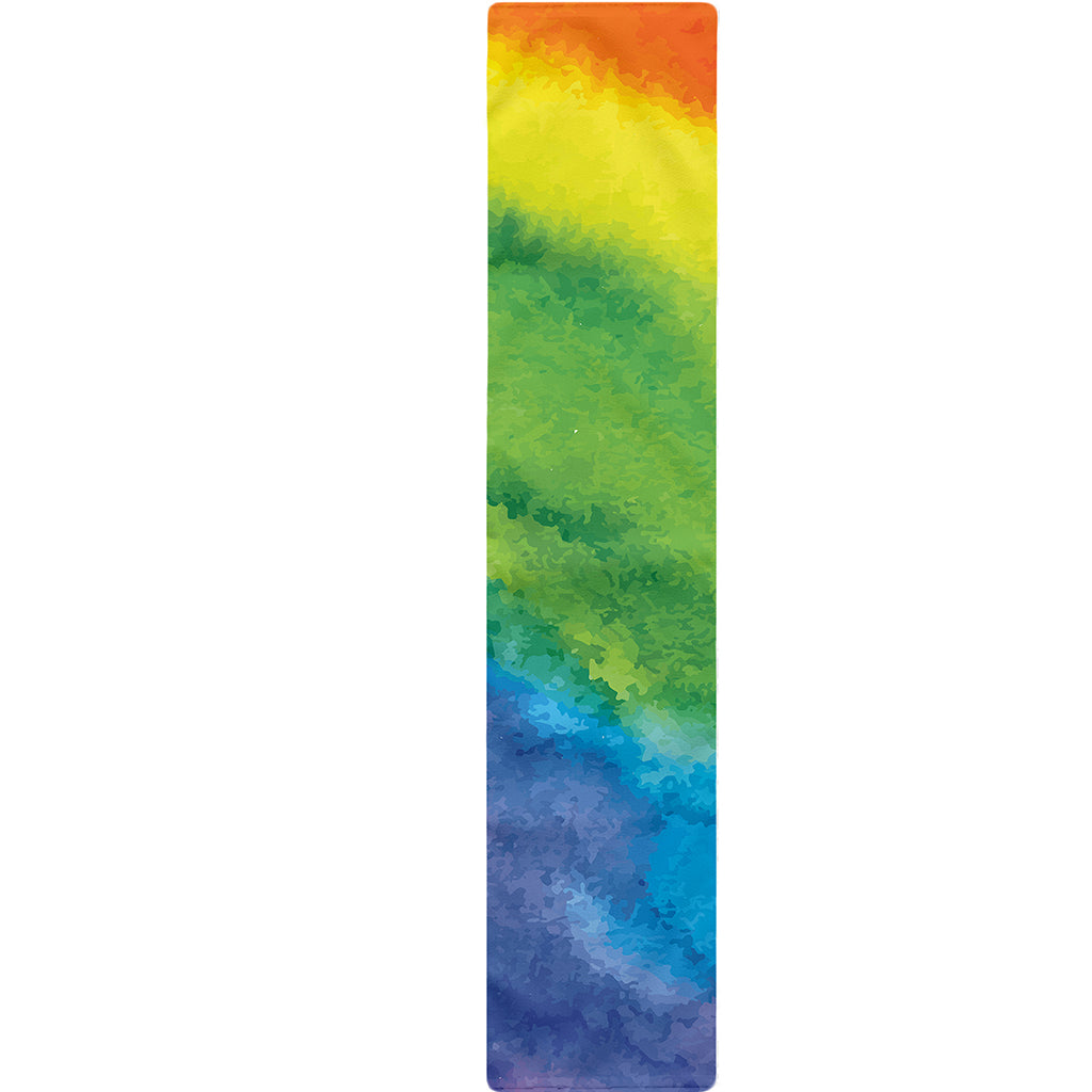 Watercolor Rainbow LGBT Pride Print Table Runner