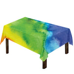 Watercolor Rainbow LGBT Pride Print Tablecloth