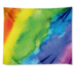 Watercolor Rainbow LGBT Pride Print Tapestry