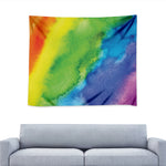Watercolor Rainbow LGBT Pride Print Tapestry
