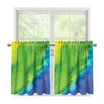 Watercolor Rainbow LGBT Pride Print Tier Curtains