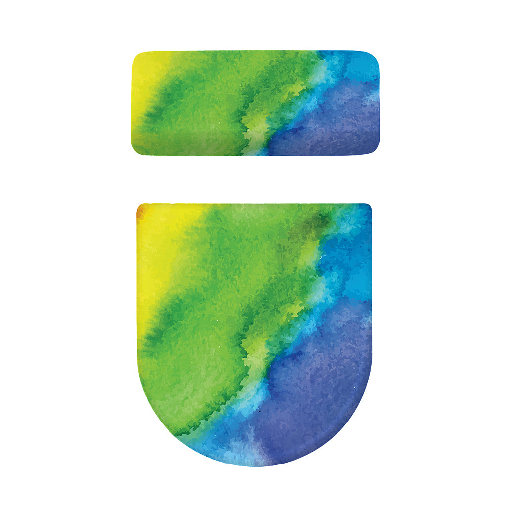 Watercolor Rainbow LGBT Pride Print Toilet Lid And Tank Cover Set